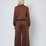 Jachetă cu buzunare și fermoar maro