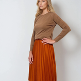 Pulover călduros cu guler rotund olive