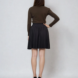 Pulover cu decolteu în V moale si confortabil kaki