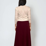 Pulover călduros cu guler rotund alb