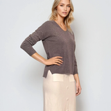 Pulover cu en-coeur gri