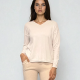 Pulover cu en-coeur alb