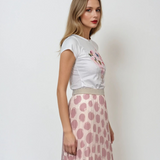 Tricou mulat din bumbac cu print baloane roz roz