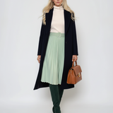 Fustă plisată cu curea aqua