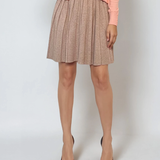 Fustă tricotată cloș beige