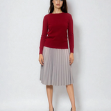 Pulover călduros cu guler rotund grena