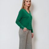 Jachetă cu buzunare si nasturi verde