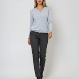 Jachetă cu buzunare si nasturi bleu