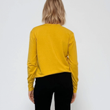 Jachetă cu buzunare si nasturi galben