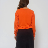 Jachetă cu buzunare si nasturi portocaliu