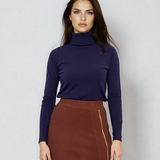 Pulover tip maletă bleumarin