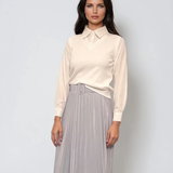 Vestă cu mâneci si guler cămasă alb