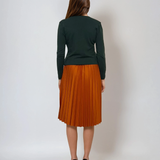 Pulover cu decolteu în V moale si confortabil verde-dark