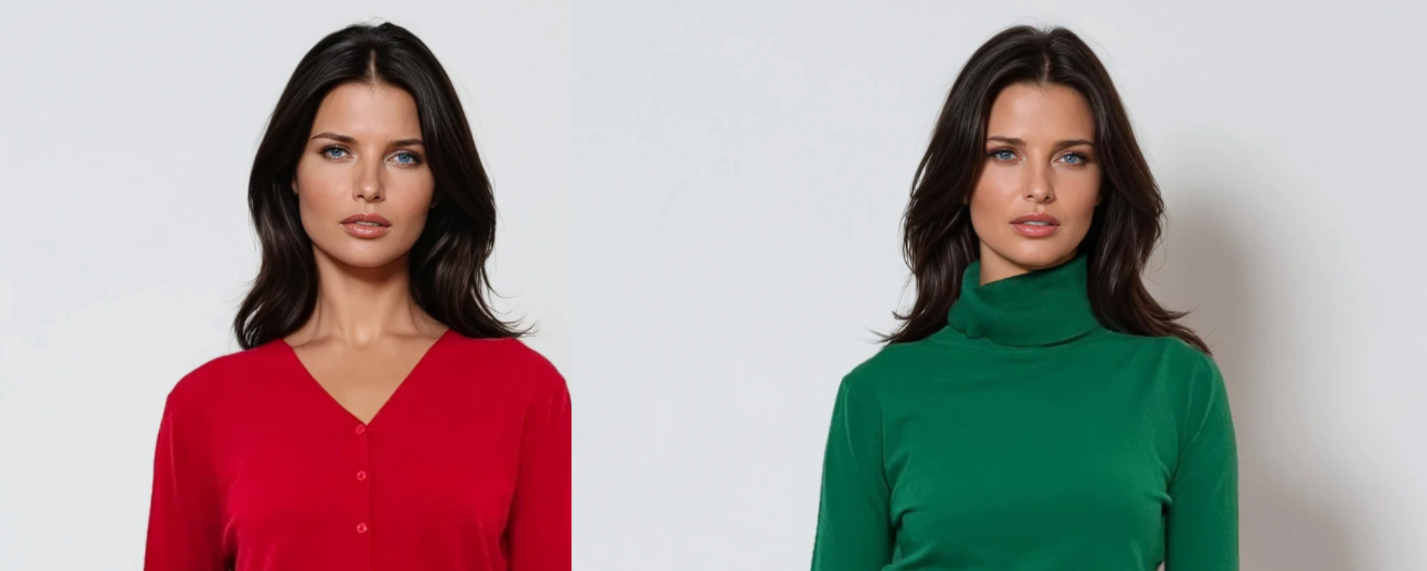 Recomandările pentru ten deschis rece și păr negru/castaniu închis