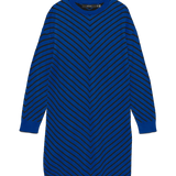 Rochie-pulover cu dungi în zigzag albastru VERO MODA