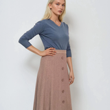 Pulover cu decolteu în V moale si confortabil albastru-jeans