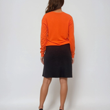 Fustă scurtă cu fermoar pe picior negru