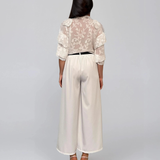 Bluză boho cu volane alb