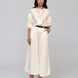 Bluză boho cu volane alb