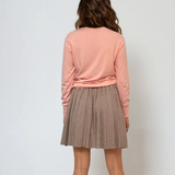 Jachetă cu buzunare si nasturi roz