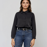 Cămașă din satin negru