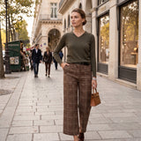 Pulover basic en-coeur kaki-dark