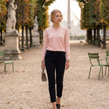 Pulover basic en-coeur roz