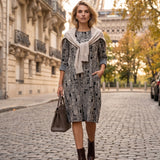 Rochie stil balon cu buzunare negru