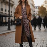 Compleu din raiat animal print beige