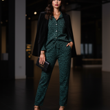 Compleu din raiat animal print verde