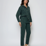 Compleu din raiat animal print verde