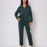 Compleu din raiat animal print verde