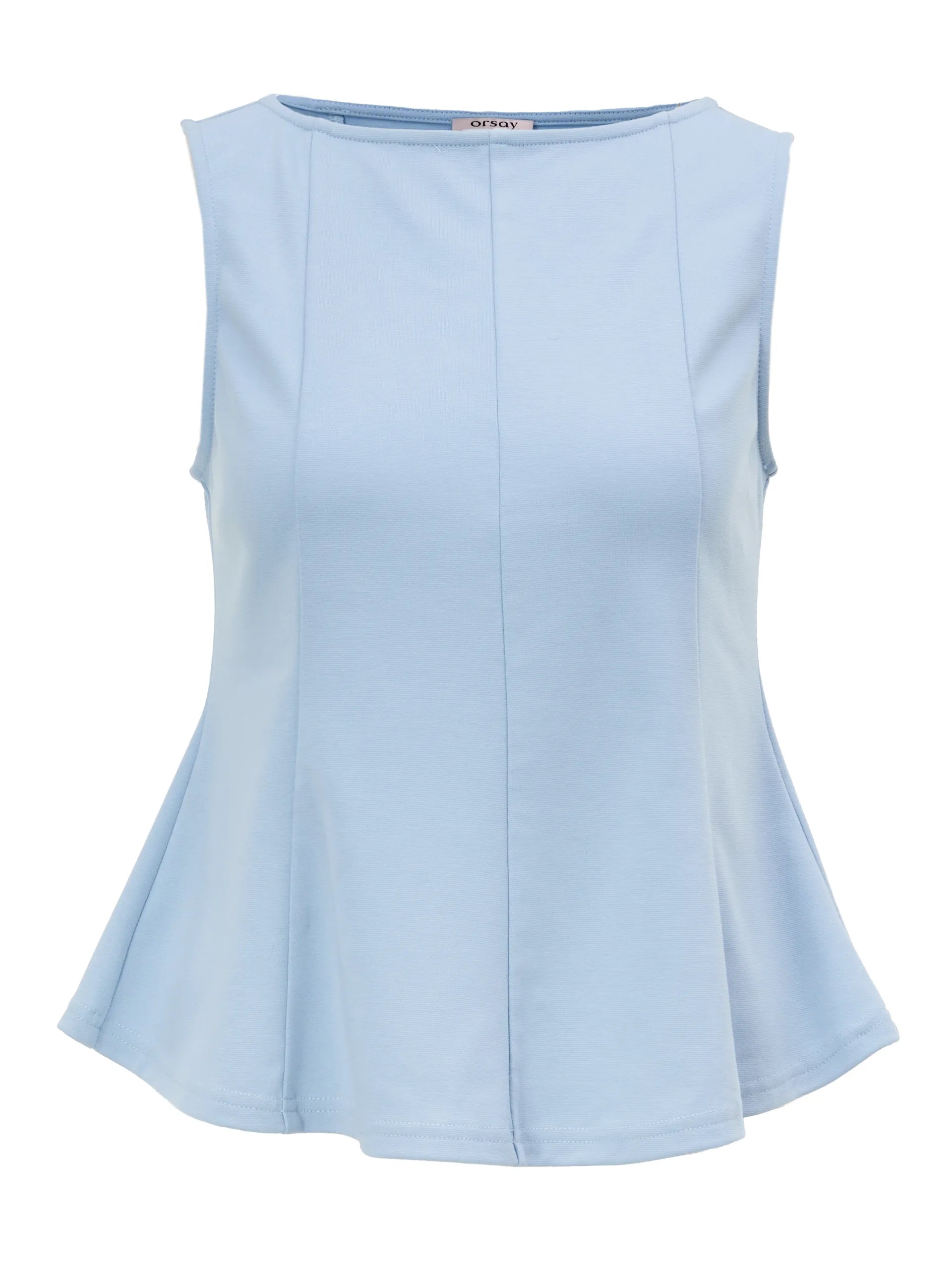 Bluză fără mâneci cu peplum ORSAY bleu ORS026