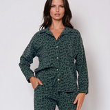 Compleu din raiat animal print verde