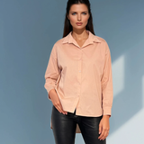 Cămașă lungă în spate roz