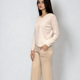 Pulover cu en-coeur alb