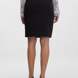Fustă midi dreaptă cu aspect petrecut de birou neagră ORSAY negru