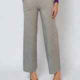 Pantaloni tricot office gri