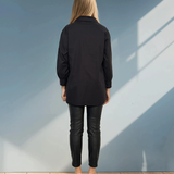 Cămașă lungă în spate negru