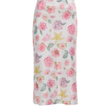 Fustă midi peste genunchi cu imprimeu floral  ORSAY alb-flori