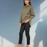 Cămașă lungă în spate kaki