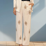 Pantaloni din vâscoză și in beige