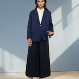 Sacou oversized damă bleumarin