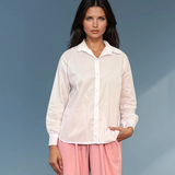 Cămașă lungă în spate alb