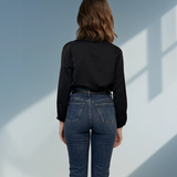 Cămașă din satin negru