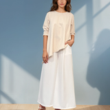 Bluza asimetrică crem