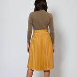 Pulover basic cu guler scurt olive