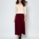 Pulover călduros cu guler rotund alb