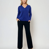 Pantaloni tricot office negru