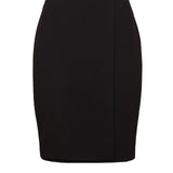 Fustă midi dreaptă cu aspect petrecut de birou neagră ORSAY negru